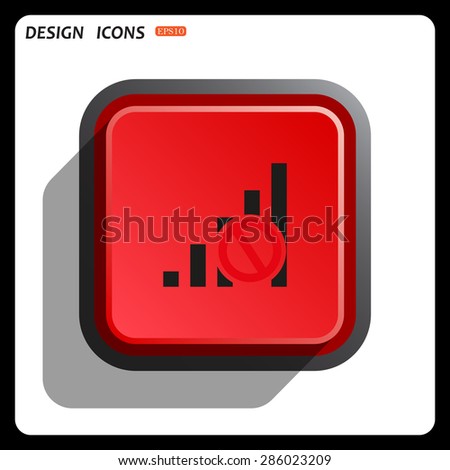 no signal, poor signal strength, signal strength indicator. icon. vector design