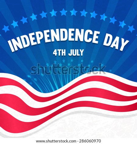 4th july, Independence Day card. Vector iillustration.