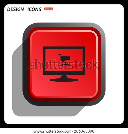Shopping basket. icon. vector design