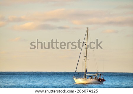 Picture of a Sail Boat in the Ocean