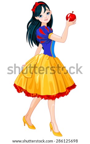 Pretty girl wearing Snow White costume