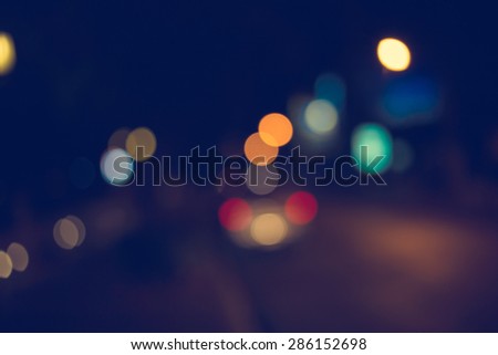 City night light blur bokeh , bokeh background. Royalty-Free Stock Photo #286152698