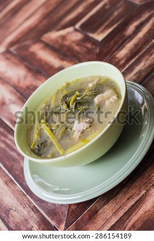 thai northern food Chinese Cabbage pork soup