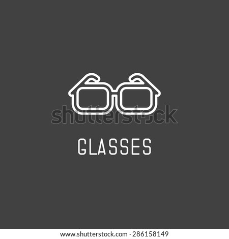 Glasses icon. Vector illustration