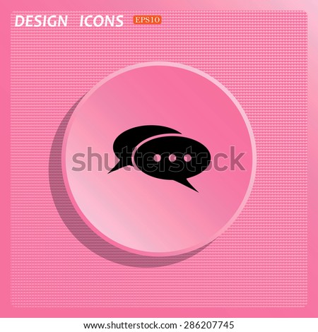 Chat, messages. Flat design style