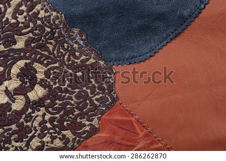 macro texture fragment multicolored leather studio