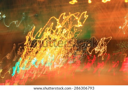 light background car in city at night