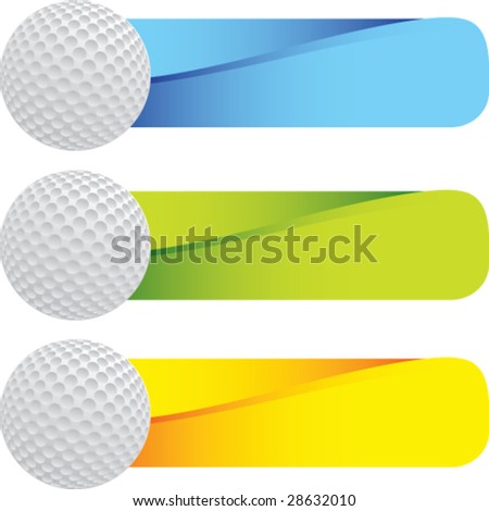 horizontal banner golf balls