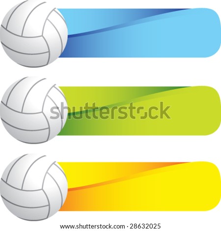 horizontal banner volleyballs