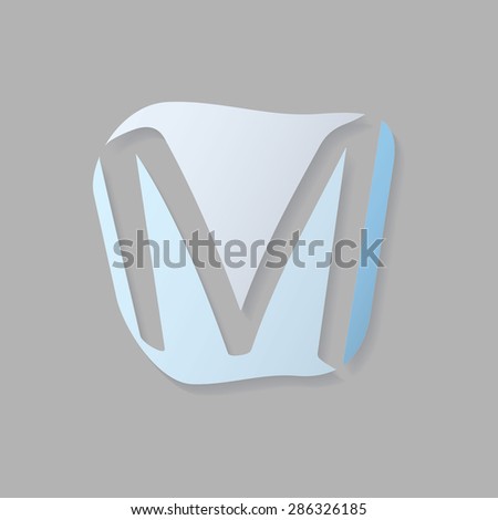 Abstract icon based on the letter m
