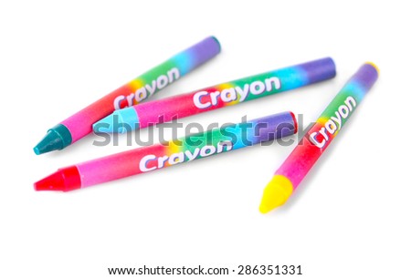 Colorful pastel crayons isolated on white