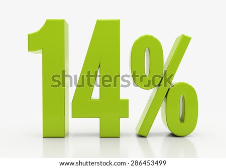 14 Percent Discount 3d Sign on White Background, Special Offer 14% Discount Tag, Sale Up to 14 Percent Off, Sale symbol, Special Offer Label, Sticker, Tag, Banner, Advertising, Badge, Emblem, Web Icon