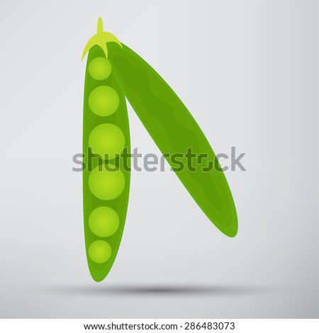 green pea pod isolated icon