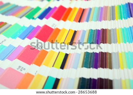 detail from pantone color scale  samples lithography printing industry for background use
