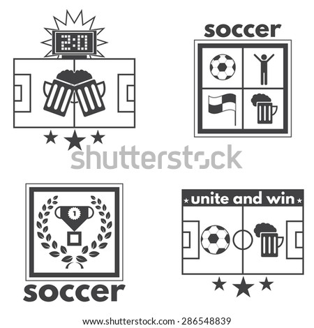 Logo set soccer