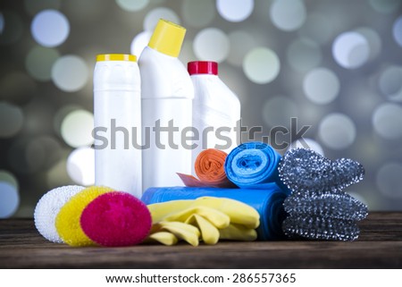 Assortment of means for cleaning isolated 