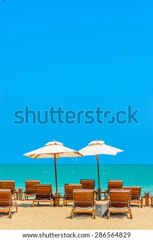 Bed beach on tropical beach