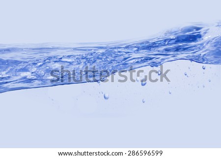 Water splashes collection, isolated on  white  background