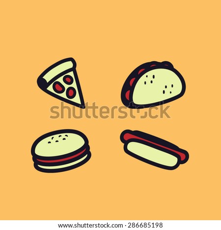 Vector food icons