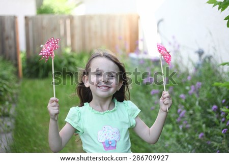 Happy child have fun in summer