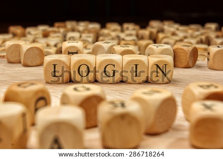LOGIN word concept