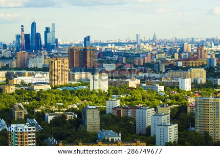 Landscape Moscow city, Moscow, Russia Royalty-Free Stock Photo #286749677