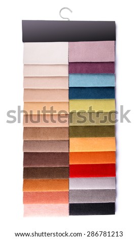 Scraps of colored tissue isolated on white