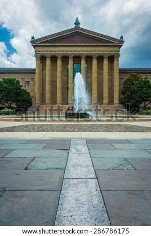 Fountain and the Art Museum in Philadelphia, Pennsylvania.