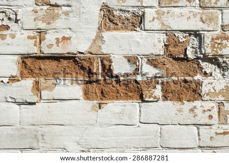 Photo of old brick wall backgrounds. Vintage background.