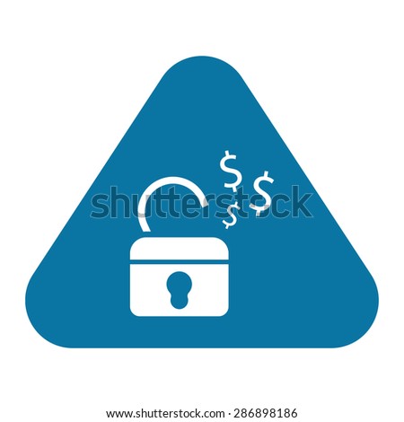 vector illustration of business and finance icon padlock open