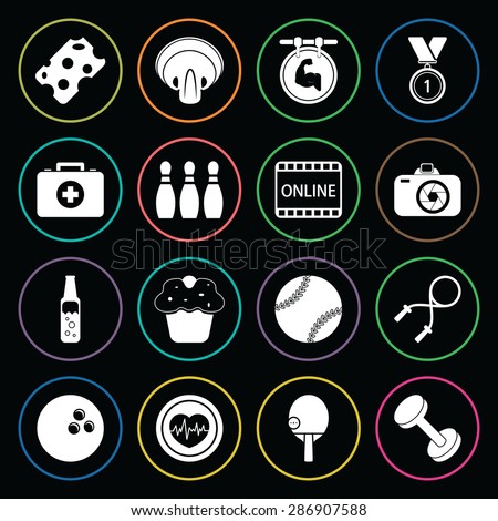 Vector illustration of sport set icon