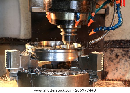 Tool and die making.  Drilling machine. Royalty-Free Stock Photo #286977440