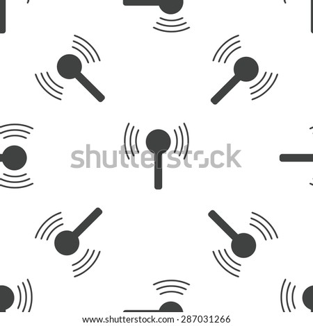 Image of antenna with signal, repeated on white background
