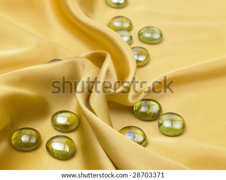 satin cloth with pebbles