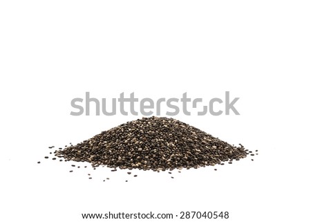 Chia seeds isolated on white Royalty-Free Stock Photo #287040548
