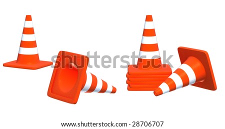 Cones with clean clipping path