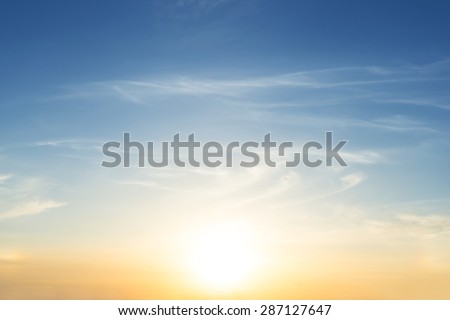 early morning sky scene Royalty-Free Stock Photo #287127647