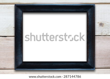 vintage frame on wood background