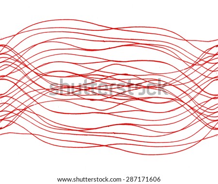 Red pen drawing stroke in stripe pattern (background for your design)