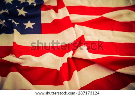 American flag ( Filtered image processed vintage effect. )
