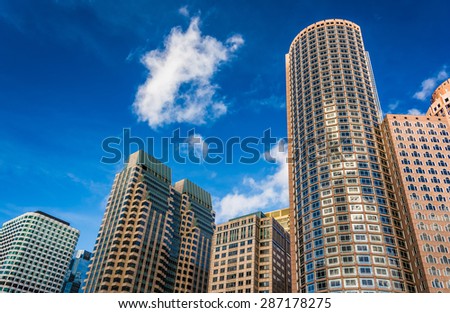 Skyscrapers in downtown Boston, Massachusetts.
