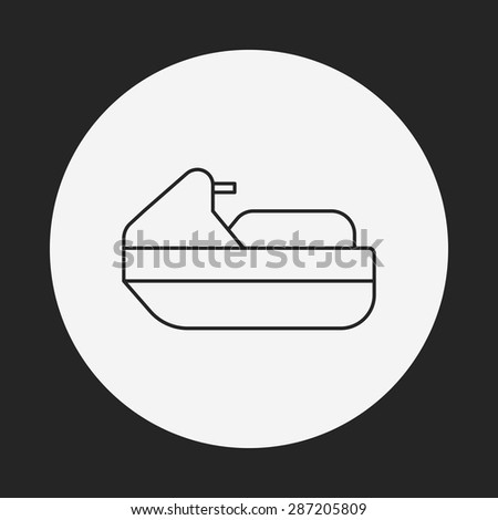water motor line icon
