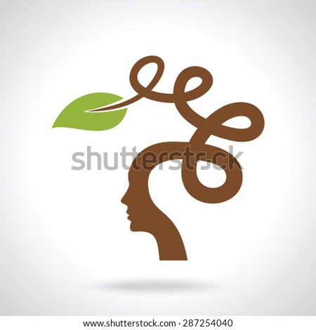 Vector Illustration, think green save earth