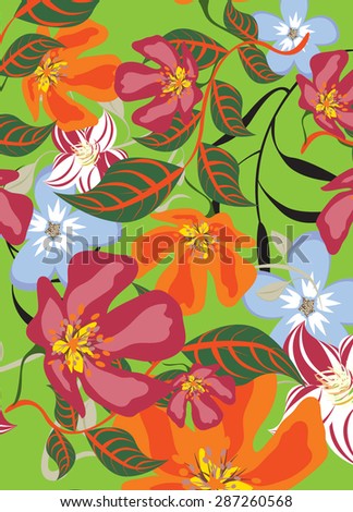 Succulent Plants Seamless Pattern Background - Illustration