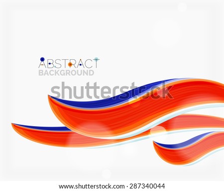 Abstract realistic solid wave background. Vector illustration