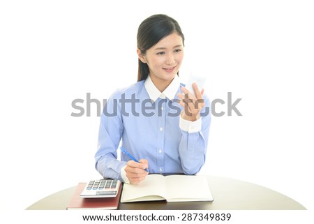 Woman with a smart phone