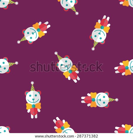 birthday teddy bear flat icon,eps10 seamless pattern background