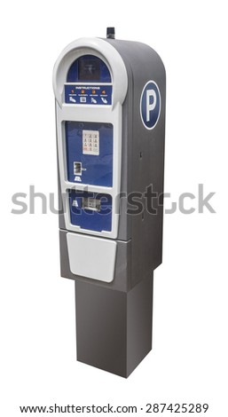 Parking meter for credit cards Royalty-Free Stock Photo #287425289