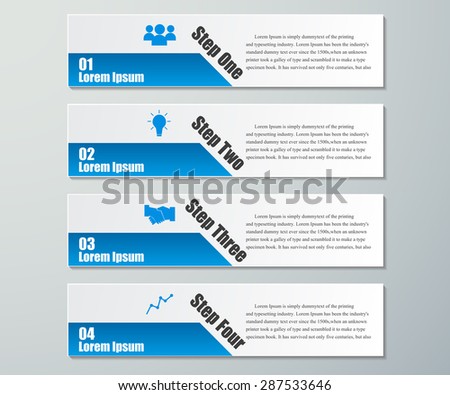 Design clean number banners template.graphic or website layout. Vector