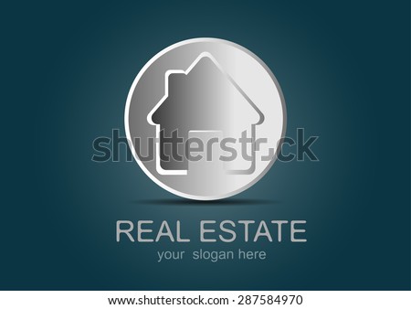 House  Real Estate logo icon white design